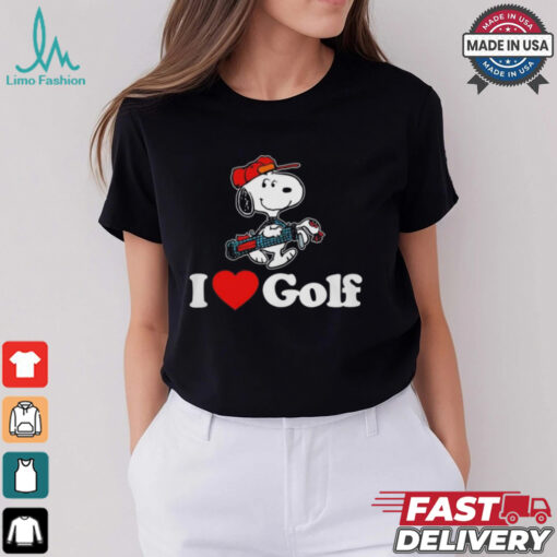 Official Snoopy I love golf T shirt