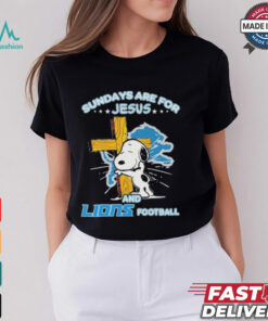 Official Snoopy Sundays Are For Jesus And Detroit Lions Football Shirt