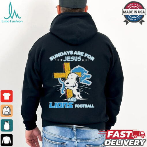 Official Snoopy Sundays Are For Jesus And Detroit Lions Football Shirt