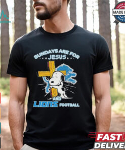 Official Snoopy Sundays Are For Jesus And Detroit Lions Football Shirt