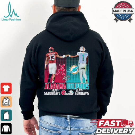 Official Tagovailoa Alabama Crimson Tide On Saturdays and Tagovailoa Miami Dolphins On Sundays 2024 Signature Shirt