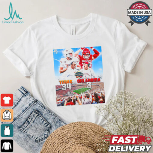 Official Texas LongHorns 34 – 3 Oklahoma Sooners Allstate Red River Rivalry 2024 Poster t shirt
