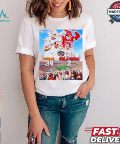 Official Texas LongHorns 34 – 3 Oklahoma Sooners Allstate Red River Rivalry 2024 Poster t shirt