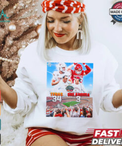 Official Texas LongHorns 34 – 3 Oklahoma Sooners Allstate Red River Rivalry 2024 Poster t shirt