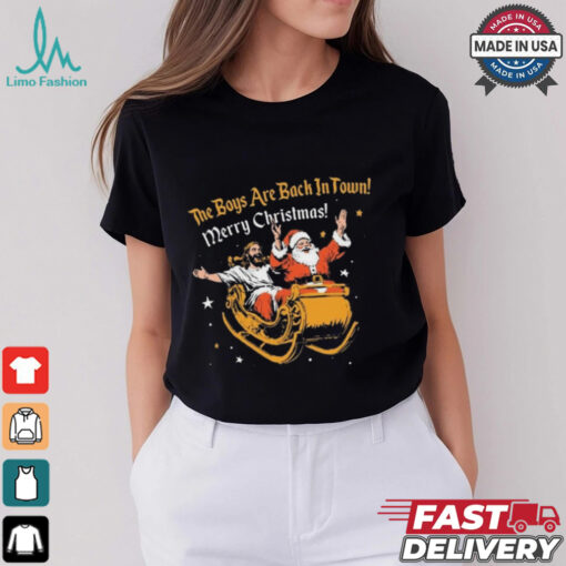 Official The Boys Are Back In Town Merry Christmas Shirt