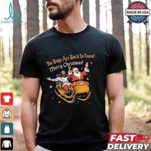 Official The Boys Are Back In Town Merry Christmas Shirt