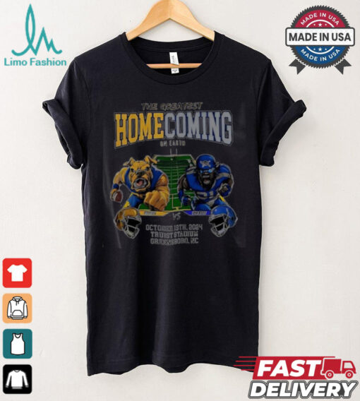 Official The Greatest homecoming on Earth North Carolina A and T Aggies vs Hampton Pirates mascot 2024 shirt