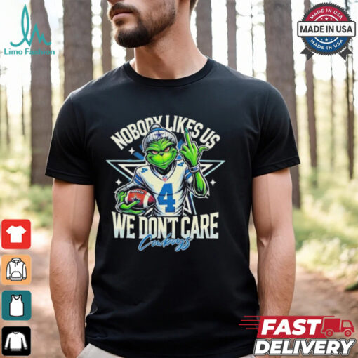 Official The Grinch Dallas Cowboys Nobody Likes Us We Don’t Care Christmas Shirt