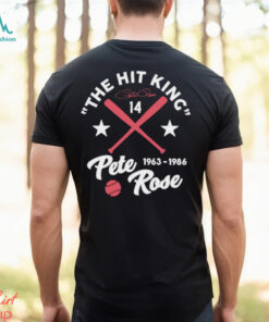 Official The Hit King Pete Rose Player Baseball 1963 1986 Shirt