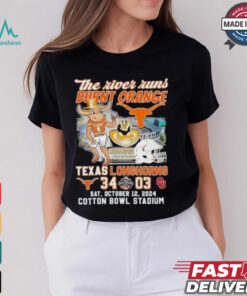 Official The River Runs Burnt Orange Texas Longhorns 34 03 Oklahoma Sooners 2024 Shirt