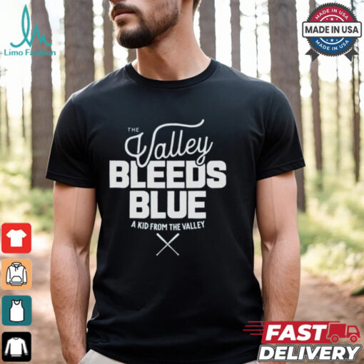 Official The Valley Bleeds Blue A Kid From The Valley Los Angeles Dodgers MLB t shirt