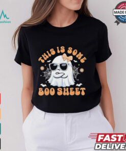 Official This Is Some Boo Sheet Womens Cute Ghost Halloween Shirt