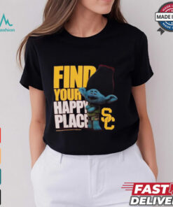 Official USC Trojans Find Your Happy Place Branch Trolls t shirt