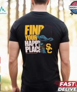 Official USC Trojans Find Your Happy Place Branch Trolls t shirt