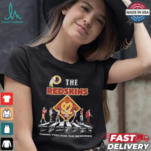 Official Washington Redskins Thank You For The Memories Of 92 Years 1932 2024 T Shirt