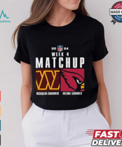 Official Washington commanders vs arizona cardinals 2024 NFL Week 4 Matchup T Shirt