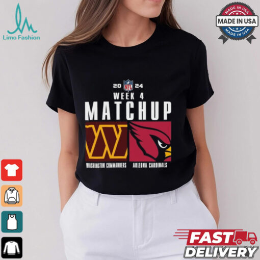 Official Washington commanders vs arizona cardinals 2024 NFL Week 4 Matchup T Shirt