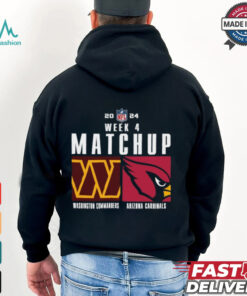 Official Washington commanders vs arizona cardinals 2024 NFL Week 4 Matchup T Shirt