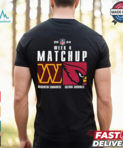 Official Washington commanders vs arizona cardinals 2024 NFL Week 4 Matchup T Shirt