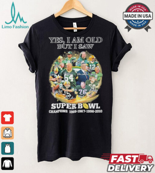 Official Yes, I’m Old But I Saw Green Bay Packers Super Bowl Champions Signatures Shirt