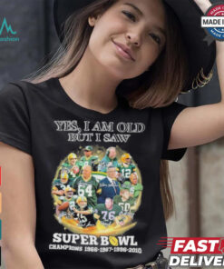 Official Yes, I’m Old But I Saw Green Bay Packers Super Bowl Champions Signatures Shirt
