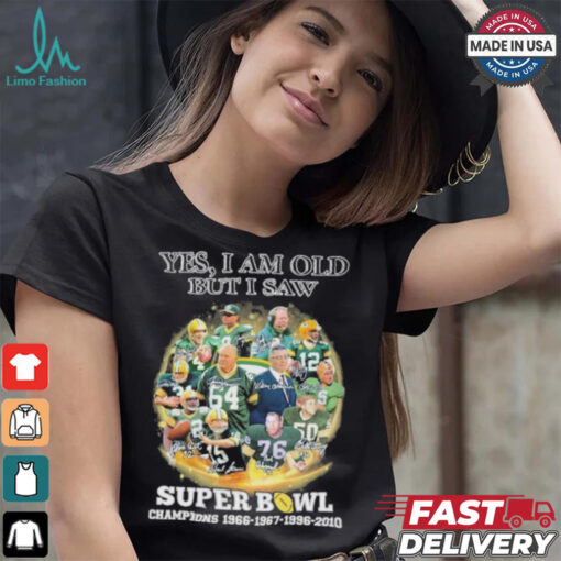 Official Yes, I’m Old But I Saw Green Bay Packers Super Bowl Champions Signatures Shirt