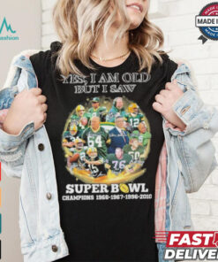 Official Yes, I’m Old But I Saw Green Bay Packers Super Bowl Champions Signatures Shirt