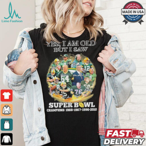 Official Yes, I’m Old But I Saw Green Bay Packers Super Bowl Champions Signatures Shirt