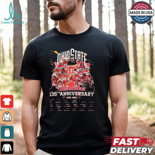 Ohio State Buckeyes 135th Anniversary 1890 2025 Signatures Shirt