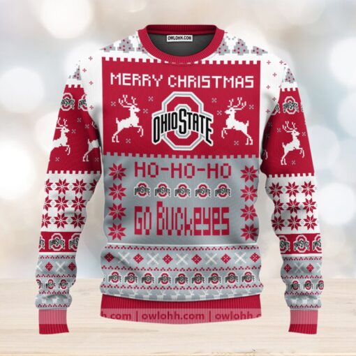 Ohio State Buckeyes Merry Christmas  Ugly Christmas Sweaters