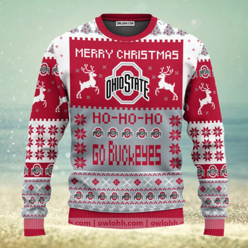 Ohio State Buckeyes Merry Christmas  Ugly Christmas Sweaters