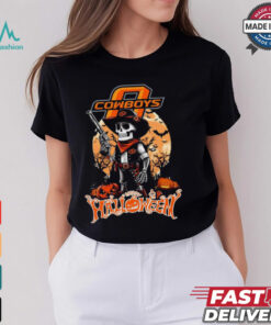 Oklahoma State Cowboys Skull With Gun Happy Halloween Set