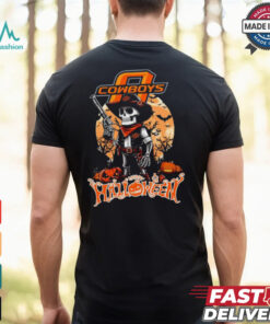 Oklahoma State Cowboys Skull With Gun Happy Halloween Set