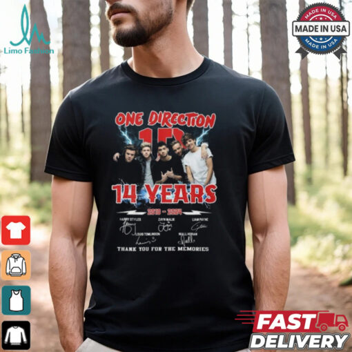 One Direction 14 Years 2010 2024 Thank You For The Memories T Shirt