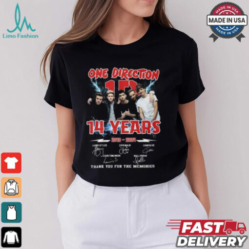 One Direction 14 Years 2010 2024 Thank You For The Memories T Shirt