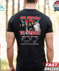 One Direction 14 Years 2010 2024 Thank You For The Memories T Shirt