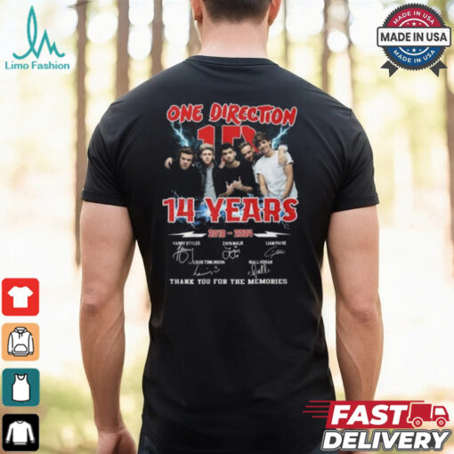 One Direction 14 Years 2010 2024 Thank You For The Memories T Shirt