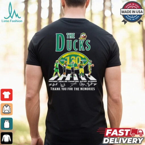 Oregon Ducks The Ducks Abbey Road thank you for the memories of 130 years signature shirt