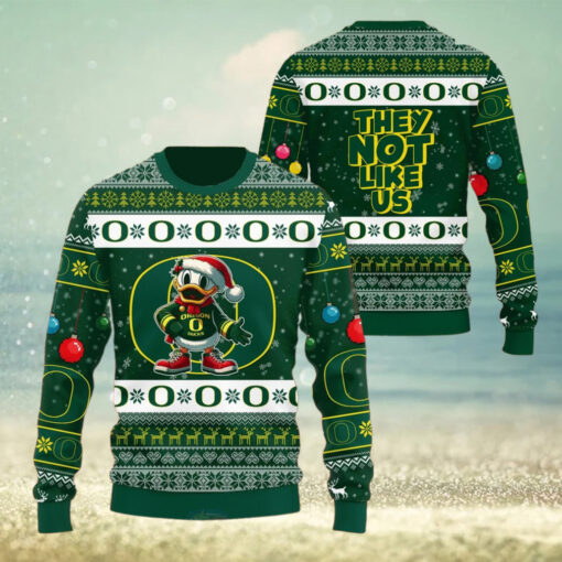 Oregon Ducks They Not Like Us Christmas Sweater1