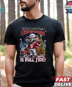 Original Alabama Crimson Tide All I Want For Christmas Is Roll Tide 2024 Shirt