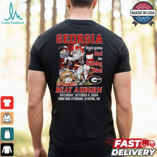 Original Georgia Bulldogs You’re Gonna Feel The Bulldog Bite Dawgs Beat Auburn 2024 Shirt