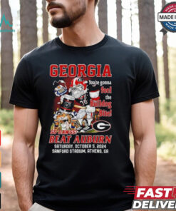 Original Georgia Bulldogs You’re Gonna Feel The Bulldog Bite Dawgs Beat Auburn 2024 Shirt