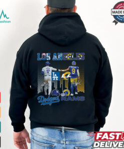 Original Los Angeles Dodgers And Rams Shohei Ohtani, Matthew Stafford Signatures 2024 T shirt