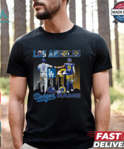 Original Los Angeles Dodgers And Rams Shohei Ohtani, Matthew Stafford Signatures 2024 T shirt