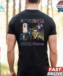 Original Minnesota Wolves Edwards Wolves x Minnesota Vikings Jefferson Signatures Shirt