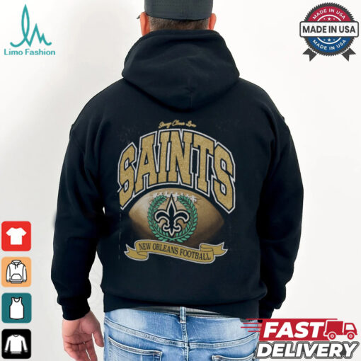 Orleans Saints Stoney Clover Lane x ’47 Black Glitter Rocker Retro Tubular T Shirt
