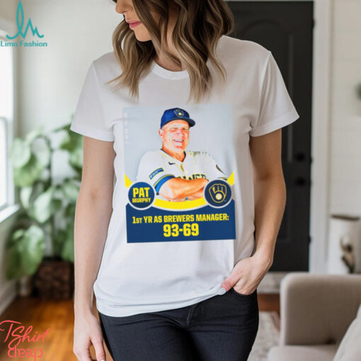 Pat Murphy 1st YR AS Brewers Manager 93 69 Poster t shirt