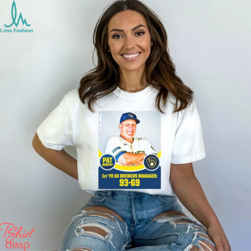 Pat Murphy 1st YR AS Brewers Manager 93 69 Poster t shirt