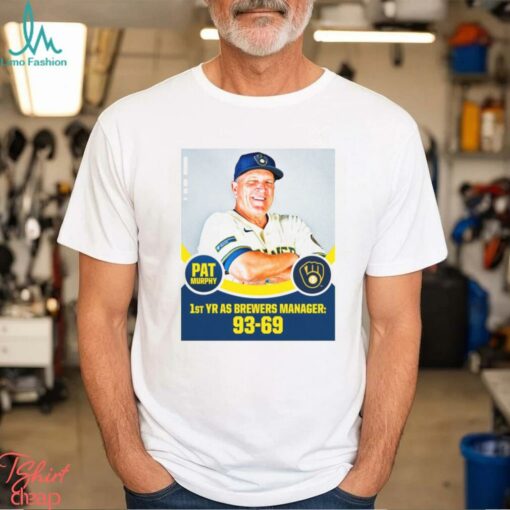 Pat Murphy 1st YR AS Brewers Manager 93 69 Poster t shirt