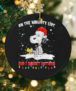 Peanut Snoopy’s Christmas On The Naughty List And I Regret Nothing shirt